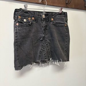 True Religion Denim Mini Skirt Black size 29